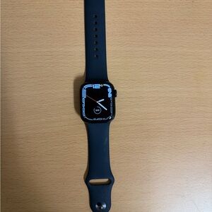 Apple Watch Series 7 41mm black with navy blue band